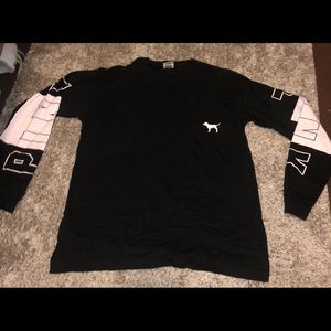 Long sleeved Pink VS shirt.